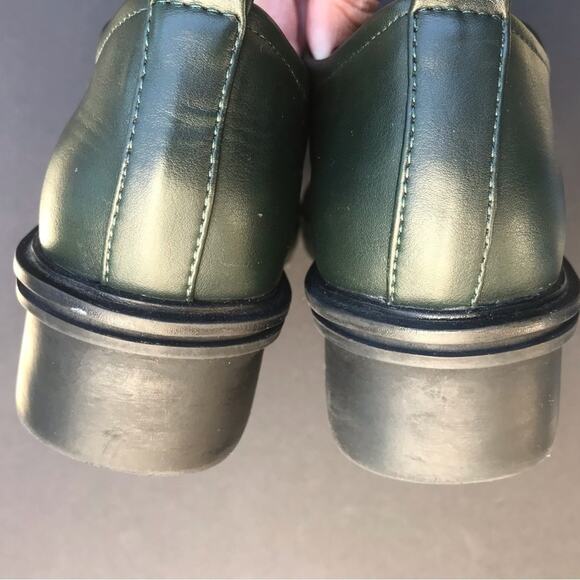 Zara Blucher Green Lace-Up Loafers with Chunky Lug Soles, Size US 7.5/ EU 38 - Picture 7 of 11